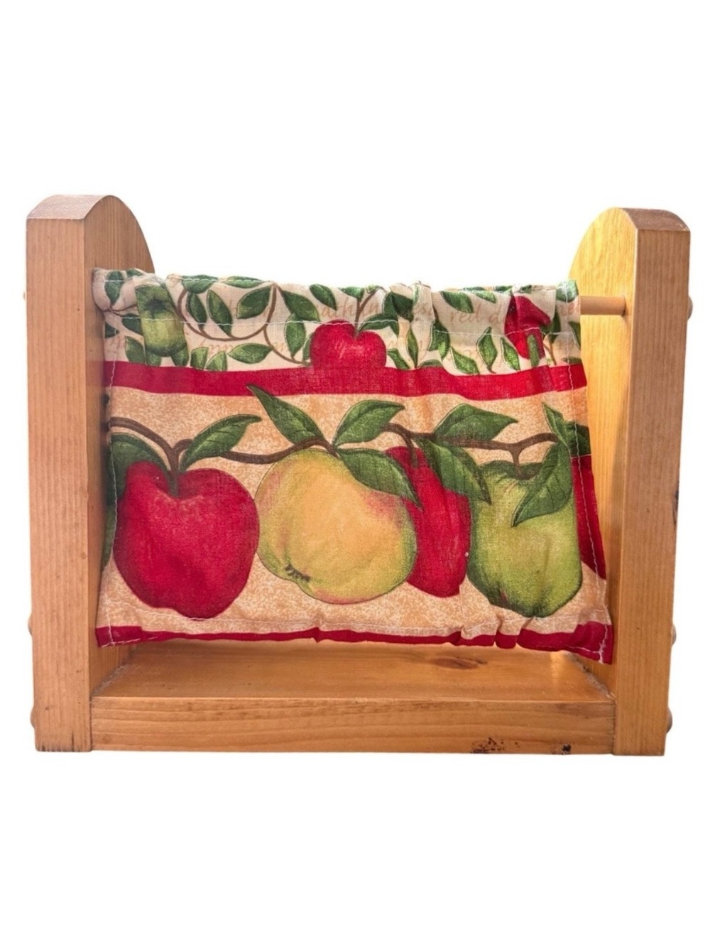 Wood Napkin Holder Apple Country Kitchen Farmhouse Kitchen Wooden Apples Vintage
